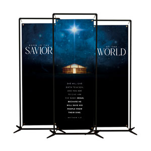 Savior of the World Triptych 2' x 6' Banner