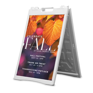 Celebrate Fall Leaves 2' x 3' Street Sign Banners
