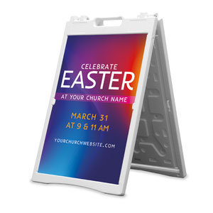 Glow Easter 2' x 3' Street Sign Banners