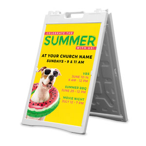 Summer Dog 2' x 3' Street Sign Banners