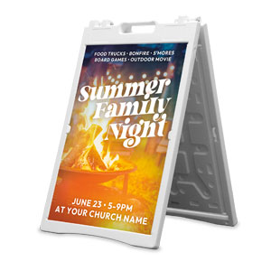 Summer Family Night 2' x 3' Street Sign Banners