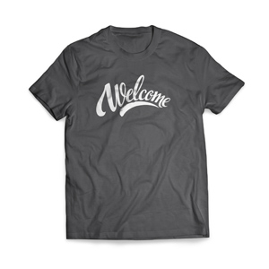 Welcome Cursive - Large Customized T-shirts