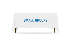 Block Letter Small Groups 6' Table Throws