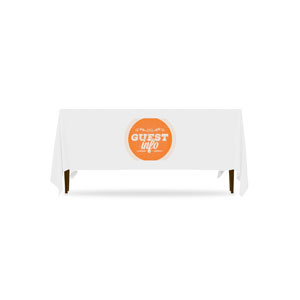Guest Circles Info Orange 6'  Table Throws