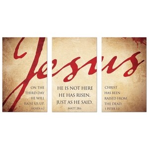 Jesus Triptych 3 x 5 Vinyl Banner