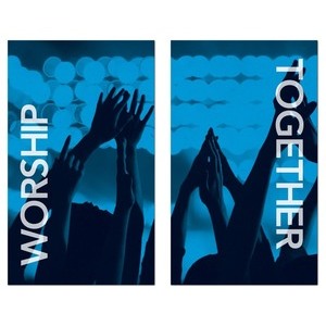 Worship Together Pair  3 x 5 Vinyl Banner