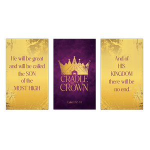 Cradle to Crown Triptych 3 x 5 Vinyl Banner