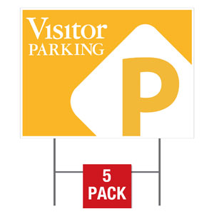 Visitor Parking Yard Signs - Stock 1-sided