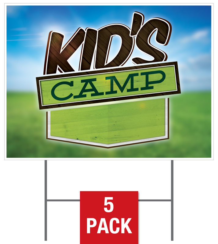 Blue Sky Kids Camp Yard Sign Church Banners Outreach Marketing