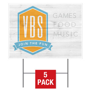 VBS Shield Yard Signs - Stock 1-sided