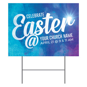 Blue Purple Easter At 18"x24" YardSigns