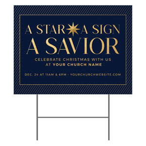 A Star A Sign A Savior 18"x24" YardSigns