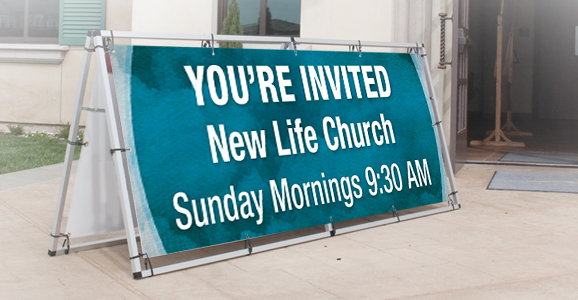 A Frame Banner Stand Available In 4 Sizes - Diy Outdoor Banner Stand