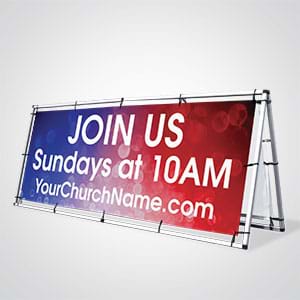 Church Banners and Signs: Five sizes of vinyl banners to promote your church and events