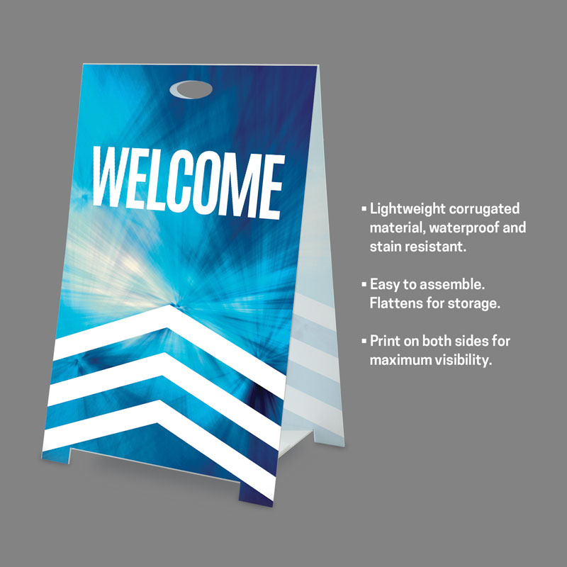 Banners, Chevron Welcome Blue Products, Chevron Blue Welcome Great Week, 2' x 3' 4