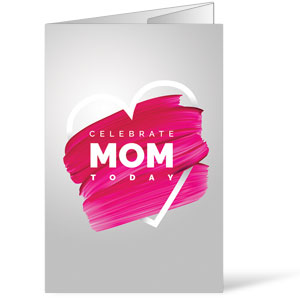Mom Pink Paint Strokes Bulletins