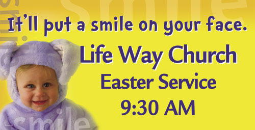 Banners, Easter, Easter Smile - 8, 4' x 8'