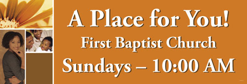 Banners, Church Theme, Place For You - AFA - 15, 5' x 15'
