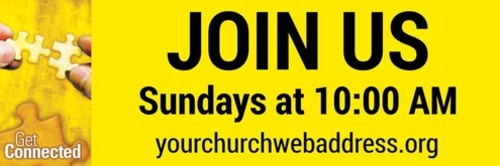 Banners, Church Theme, Get Connected - 15, 5' x 15'