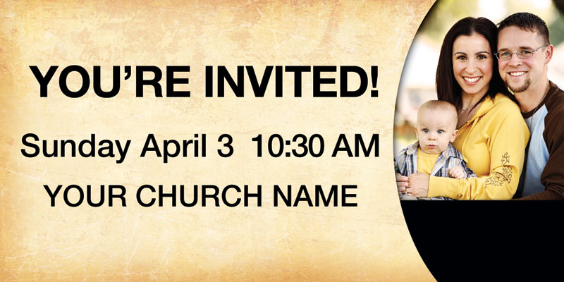 Banners, You're Invited, Pastor Invitation - 8, 4' x 8'