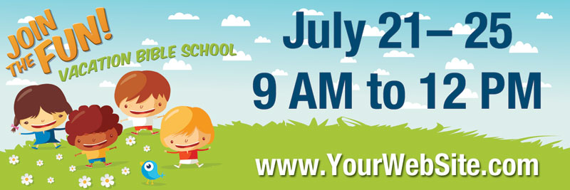 Banners, Summer - General, VBS Join The Fun - 15, 5' x 15'