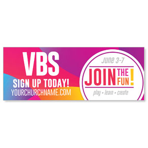Curved Colors VBS Join the Fun - 3x8 ImpactBanners