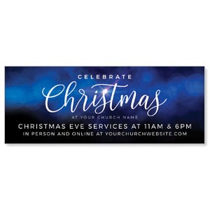 Celebrate Christmas Blue Sparkle ImpactBanners