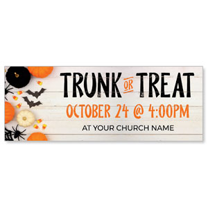 Trunk or Treat White Wood ImpactBanners