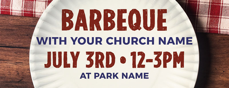 Banners, Summer - General, Barbeque Plate, 3' x 8'