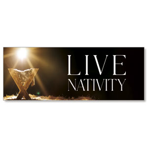 Live Nativity Manger Stock Outdoor Banners