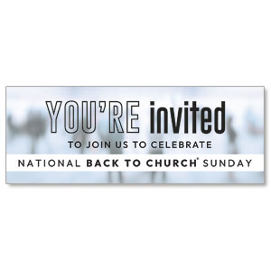 Back to Church Welcomes You Stock Outdoor Banners