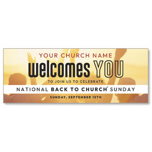 Back to Church Welcomes You Orange ImpactBanners
