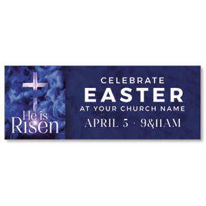 He Is Risen Blue Smoke ImpactBanners