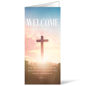 Welcome Cross John 14:6 Bulletins