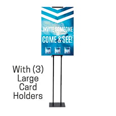 Chevron Blue Come And See Invitation Station 