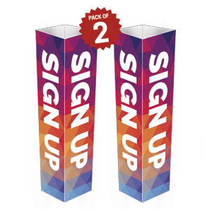 Geometric Bold Sign Up Column Signs