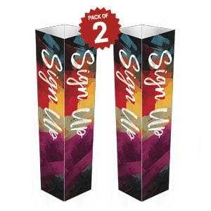 Color Tiles Sign Up Column Signs