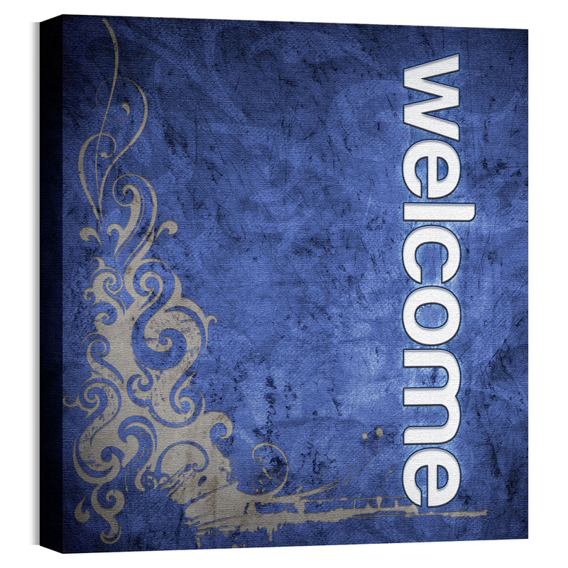 Wall Art, Directional, Adornment Welcome, 24 x 24