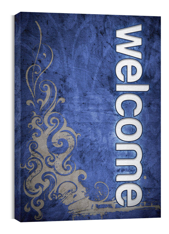 Wall Art, Directional, Adornment Welcome, 24 x 36