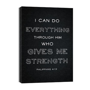 Chalk Phil 4:13 24in x 36in Canvas Prints