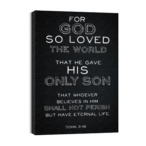Chalk Jn 3:16 24in x 36in Canvas Prints