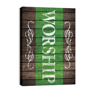 Rustic Charm Grn Worship 24in x 36in Canvas Prints