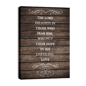 Rustic Charm Ps 147:11 24in x 36in Canvas Prints