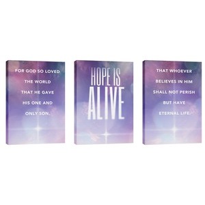 Hope Is Alive Triptych 24in x 36in Canvas Prints