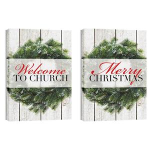 Wreath Pair 24in x 36in Canvas Prints