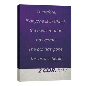 Color Block 2 Cor 5:17 24in x 36in Canvas Prints