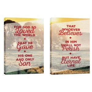 Whoever Believes Pair 24in x 36in Canvas Prints