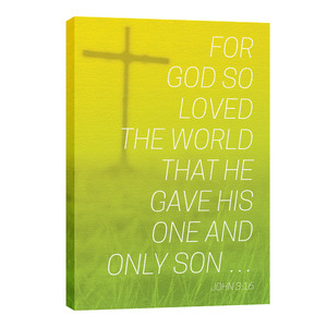Color Wash John 3:16 24in x 36in Canvas Prints