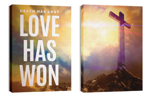 Love Has Won Pair 24in x 36in Canvas Prints