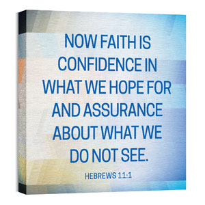 Modern Mosaic Heb 11:1 24 x 24 Canvas Prints